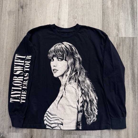 Taylor Swift Other - Taylor Swift The Eras Tour Long Sleeve Black Photo Tee Size Medium